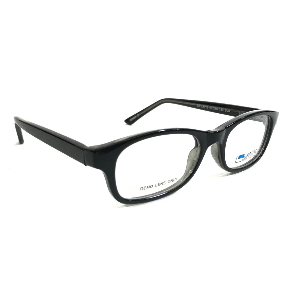 Lantis Optical Eyeglasses Frames CS L8018 BLK Black Rectangle Full Rim 45-16-130